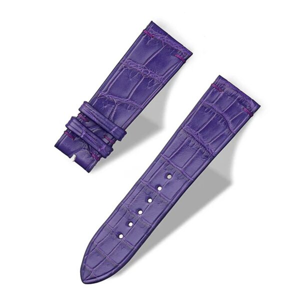Unique Exotic Leather Strap – Genuine Alligator - Amethyst Color